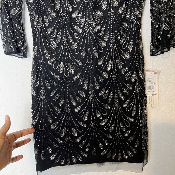 Aidan Mattox Beaded Trapeze Dress - Picture 5 of 10